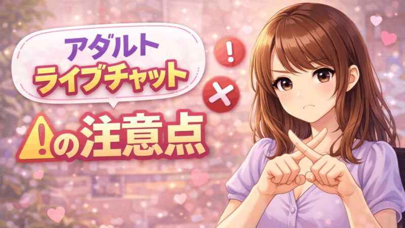 アダルトライブチャット 注意点